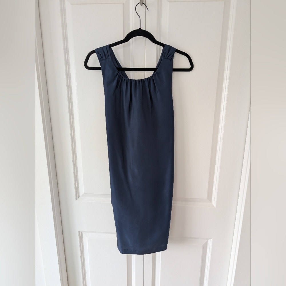 Banana Republic Sleeveless Navy Sheath Dress